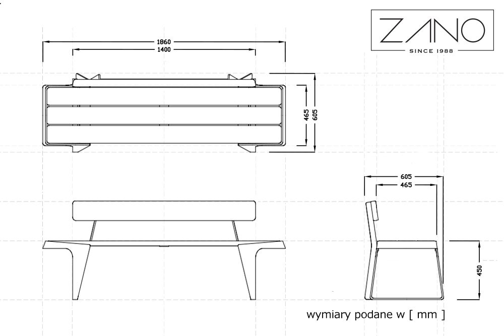 Banco Biker 02.017 con respaldo Mobiliario urbano con estilo.