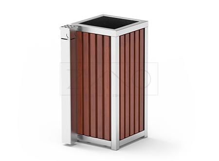 Papelera Altus con un elegante cenicero externo papeleras modernas con cenicero