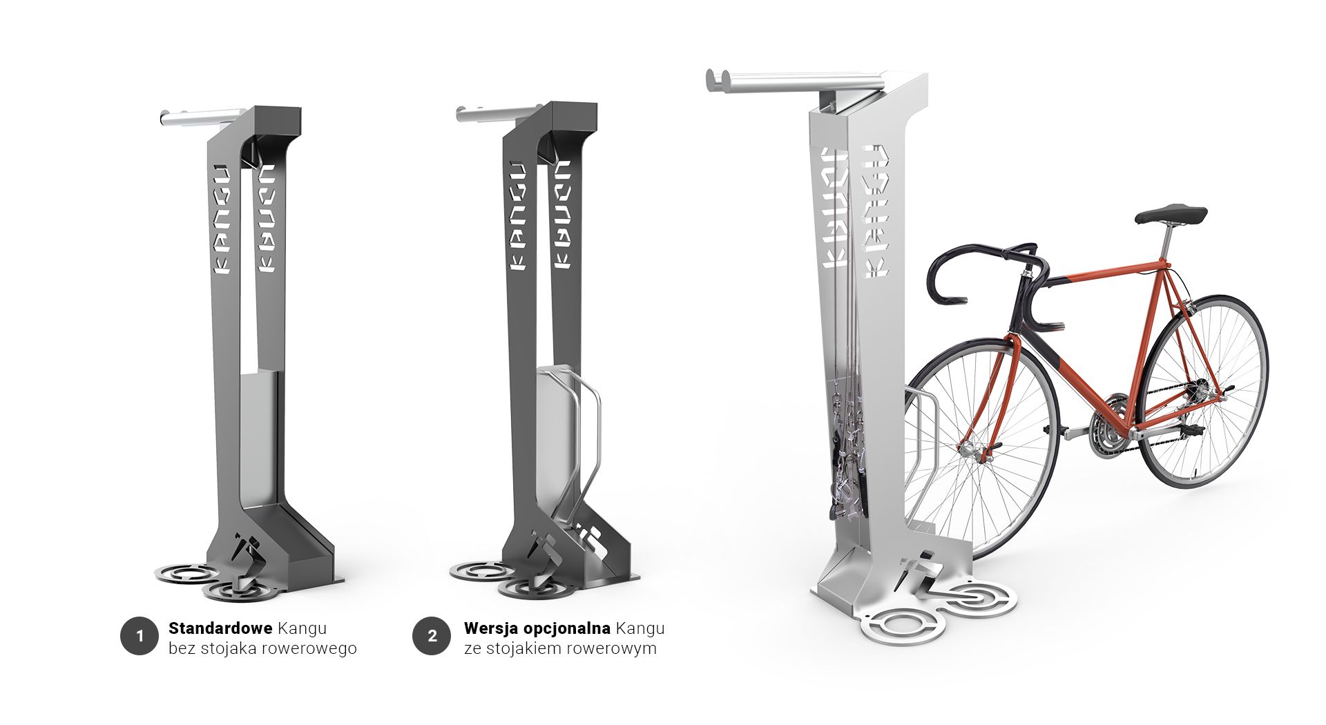 Versión opcional Kangu con soporte para bicicletas Versión opcional Kangu con soporte para bicicletas