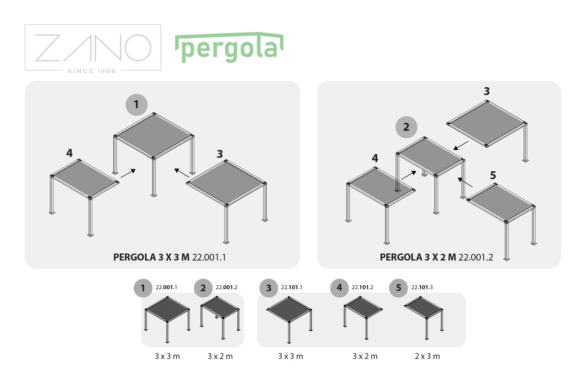 Segmentos de pérgola | ZANO Mobiliario urbano Segmentos de pérgola | ZANO Mobiliario urbano