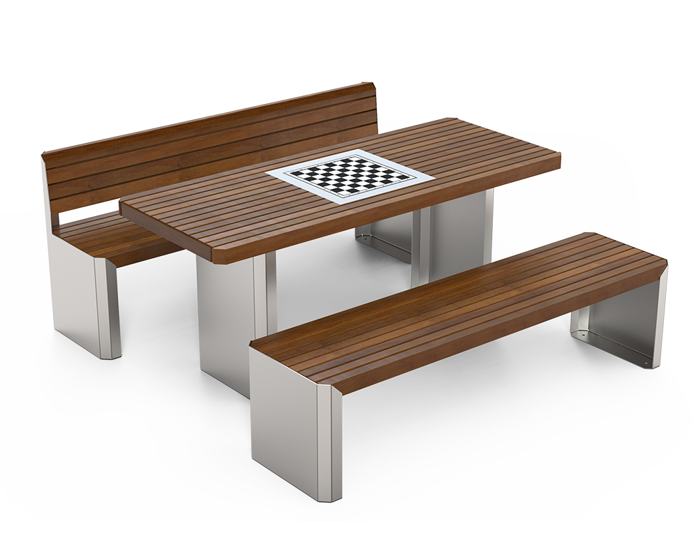 Juego de picnic Stilo - mesa con tablero de ajedrez