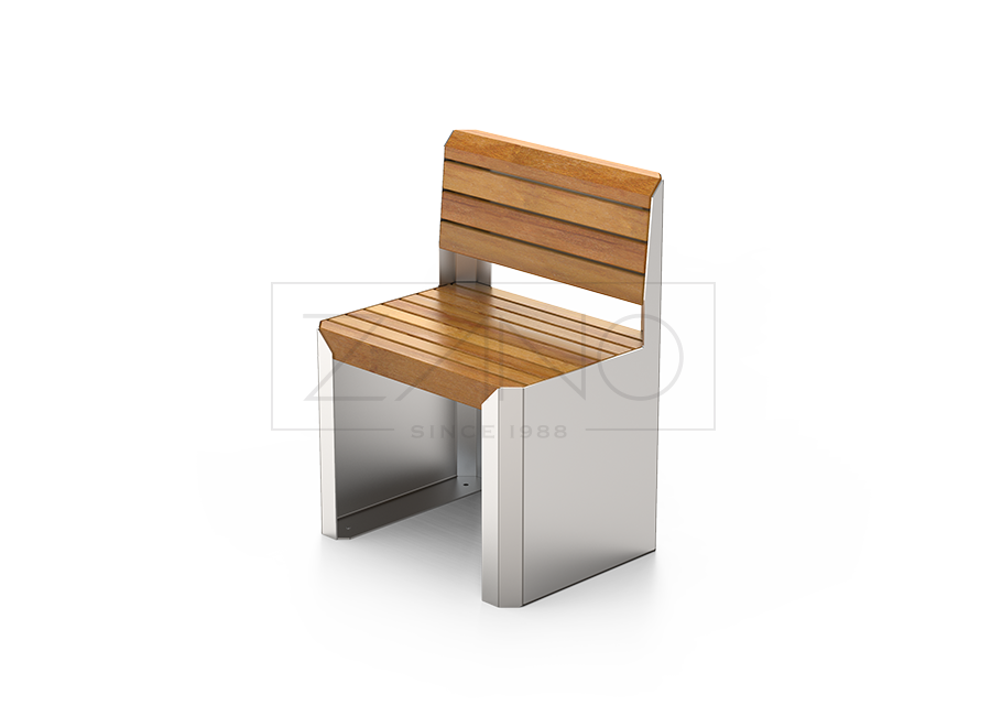Asientos de acero inoxidable y madera exótica de alta calidad
