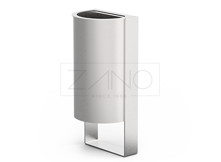 Papelera urbana de acero inoxidable Papelera para residuos urbanos | Sencilla, sólida, económica, duradera