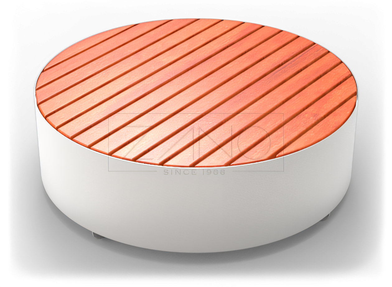 Banco moderno de m&oacute;dulos de acero inoxidable