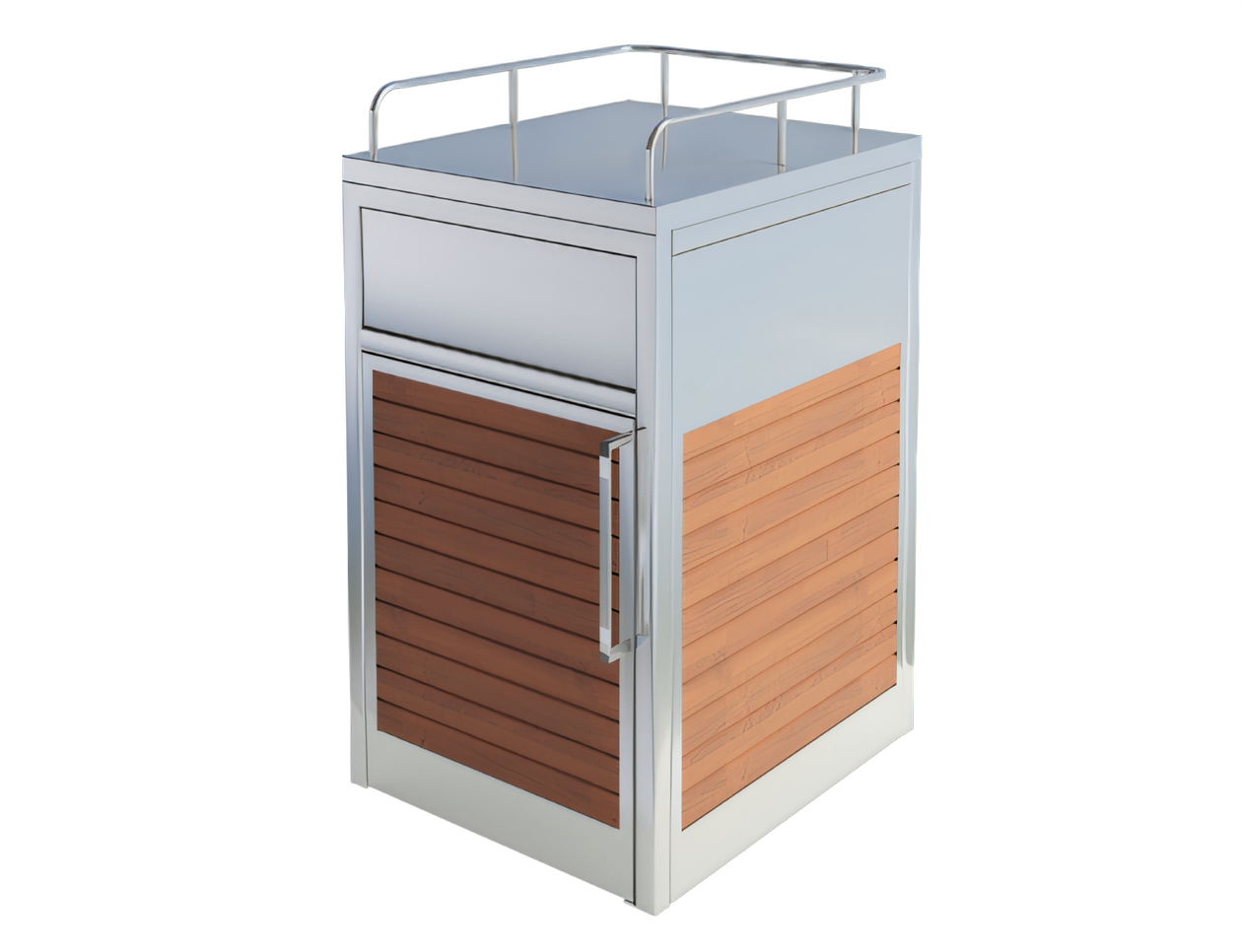 Papelera para residuos gastronómicos papelera de acero inoxidable