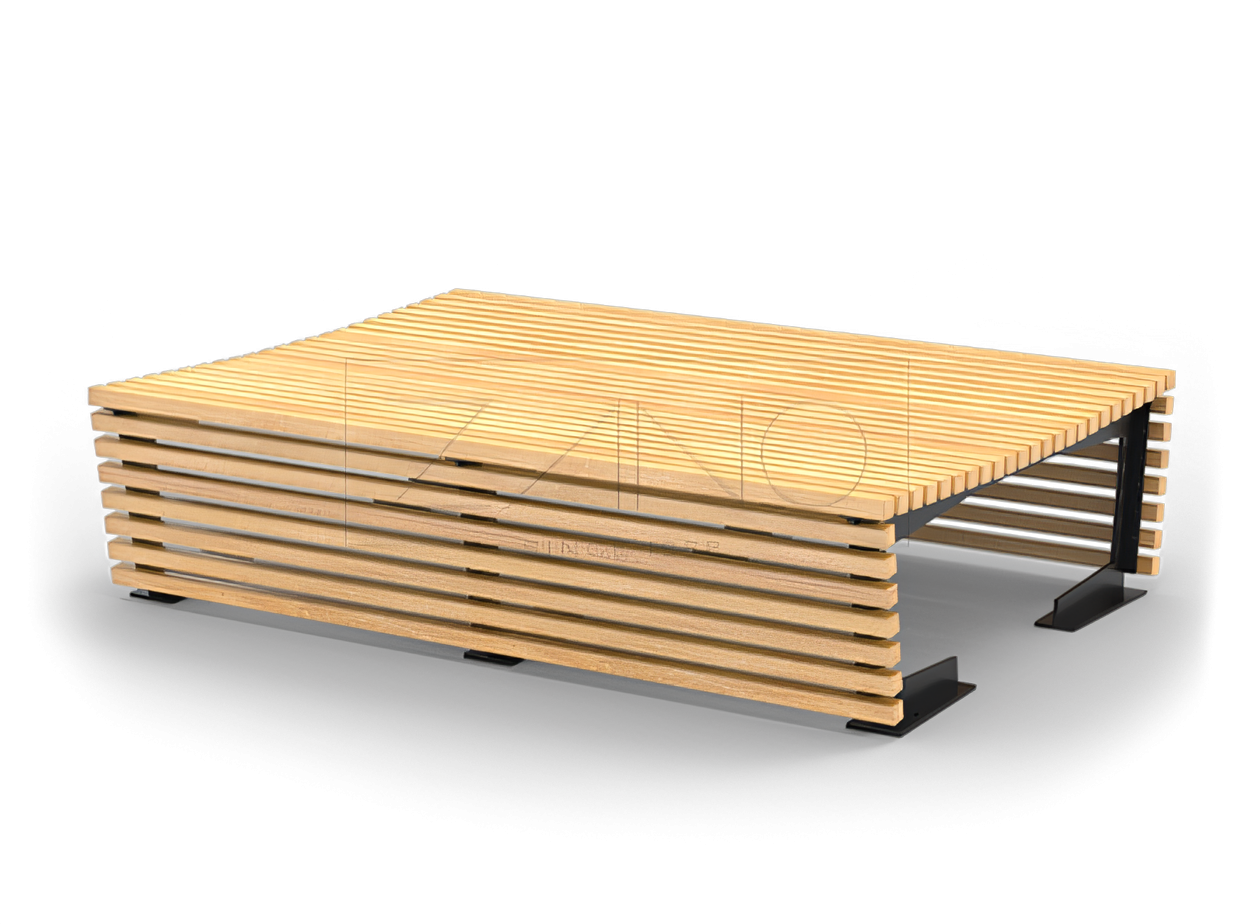 Banco urbano de la empresa ZANO Mobiliario Urbano