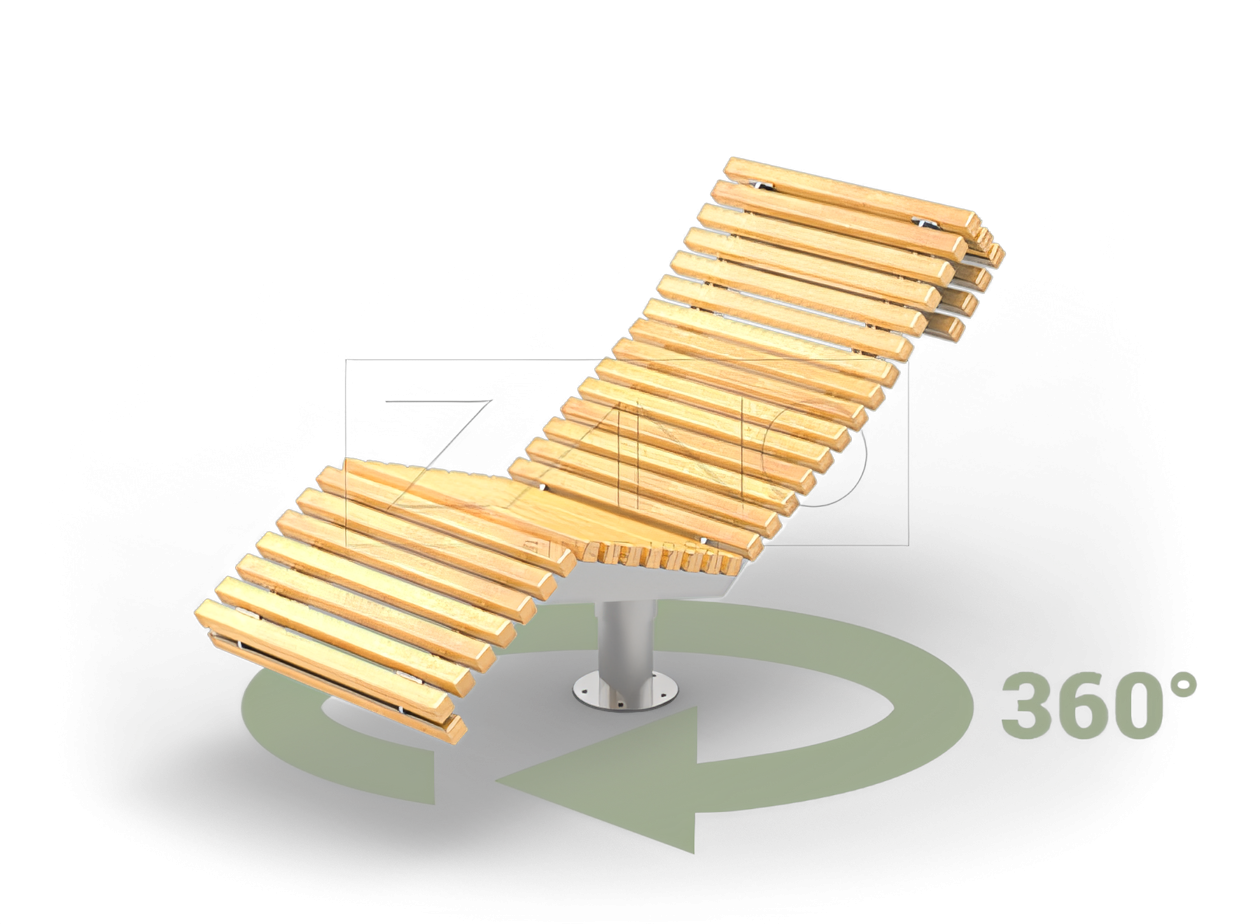 Tumbona para parque y ciudad