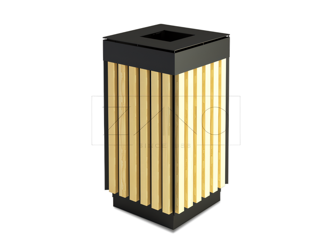 Papelera Argo de acero al carbono. Papelera Argo de acero al carbono