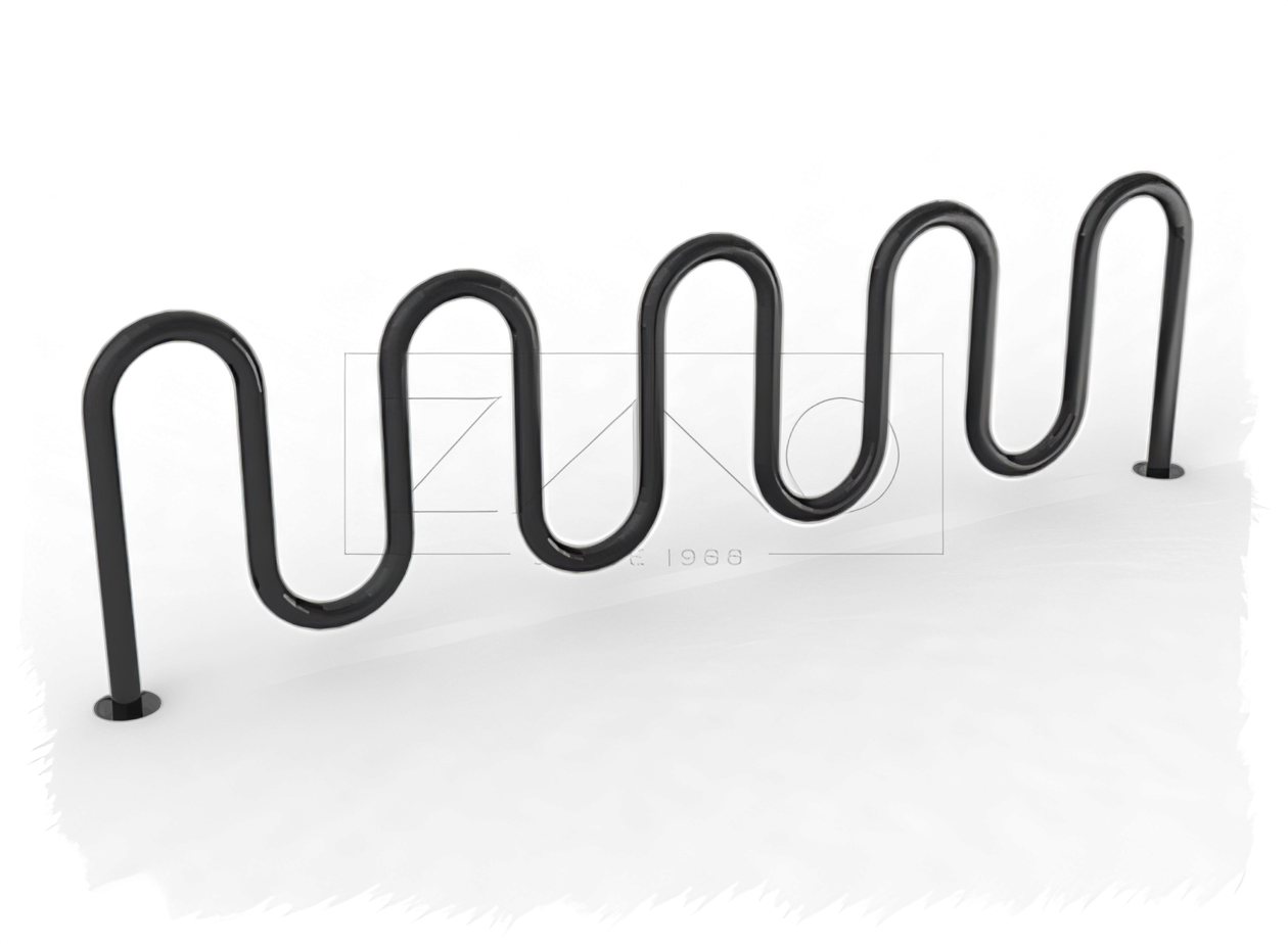 Aparcabicis con estructura de tubos