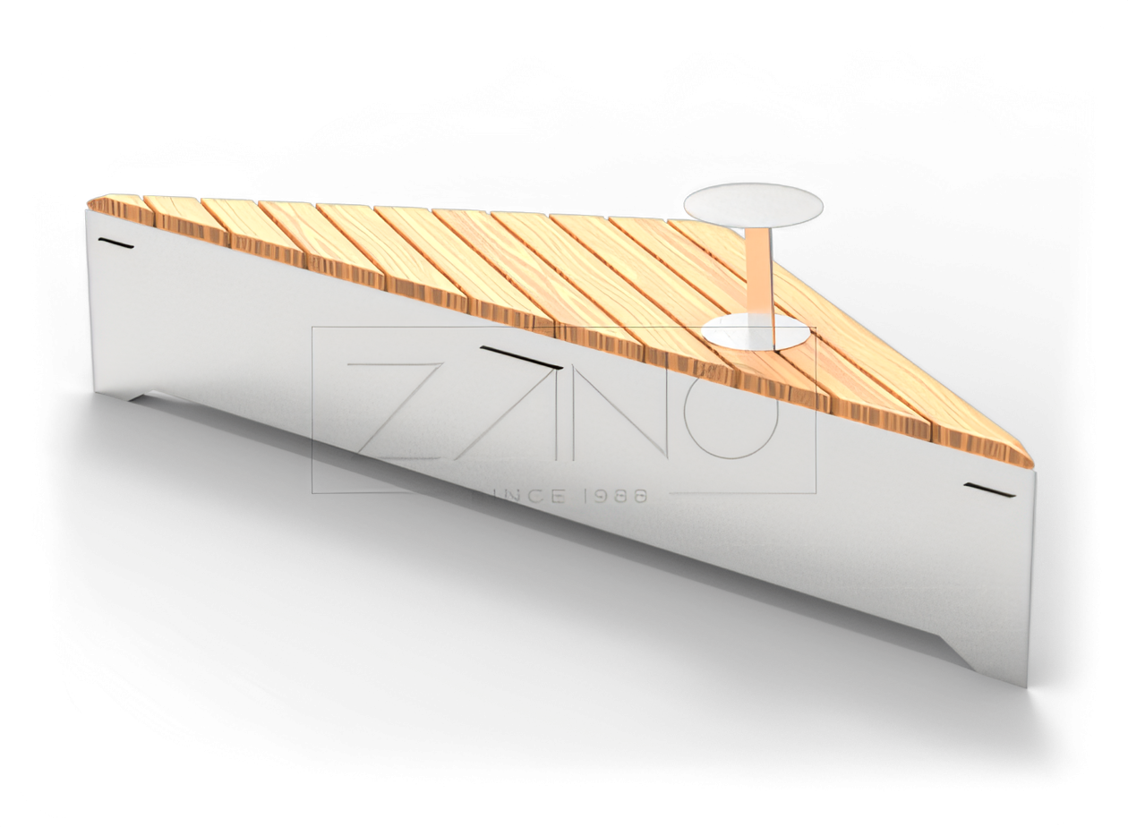 Banco moderno de m&oacute;dulos de acero