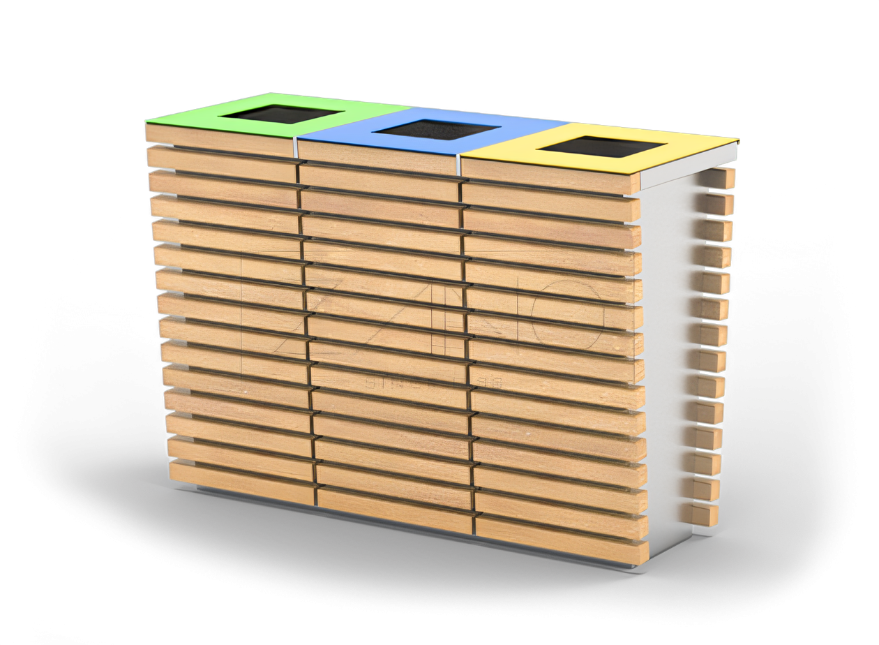 Contenedores de reciclaje de acero inoxidable