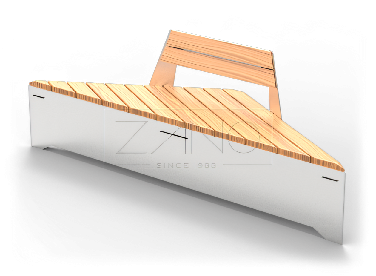 Banco de m&oacute;dulos con respaldo inoxidable