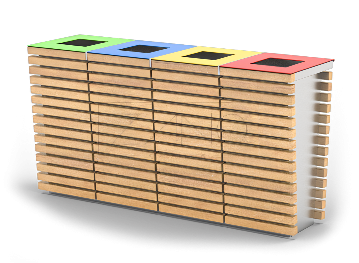 Papeleras de reciclaje de acero inoxidable