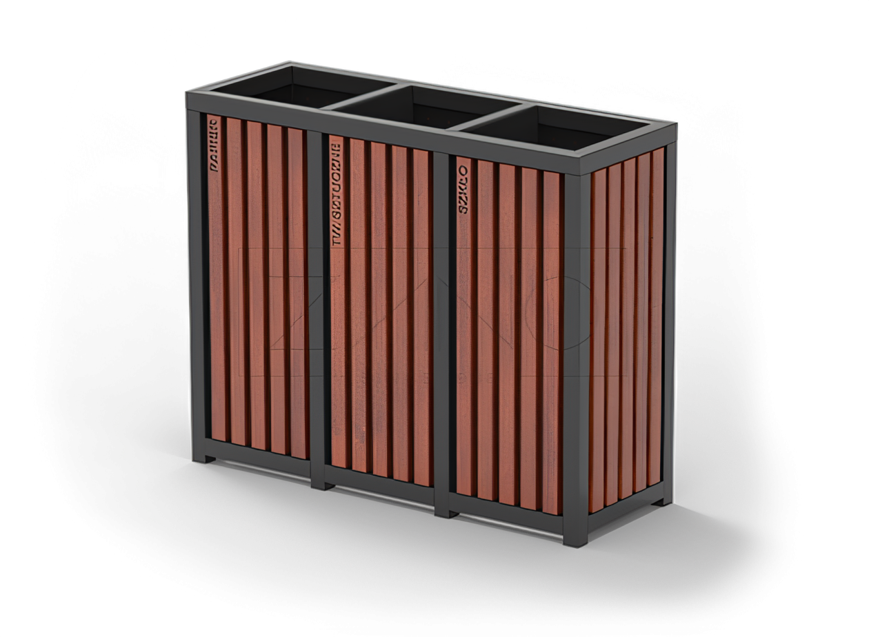 Papelera de reciclaje Altus Papelera de reciclaje de residuos Altus de acero al carbono