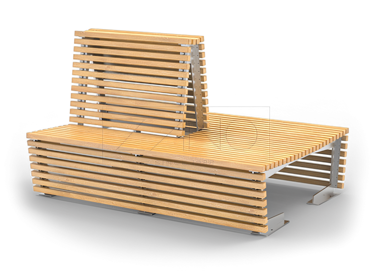 Bancos urbanos para exteriores e interiores