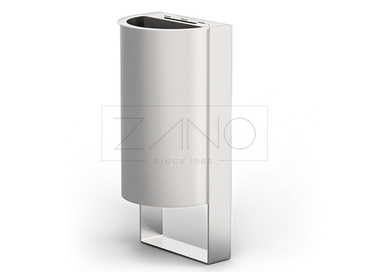 Fabricante de papeleras urbanas con cenicero Papelera con cenicero, exterior en acero inoxidable