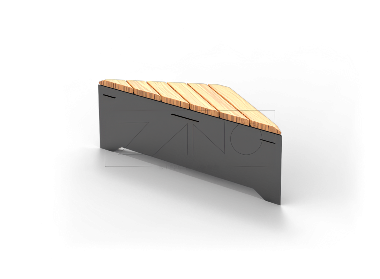 Banco moderno de módulos de acero Banco moderno de módulos de acero