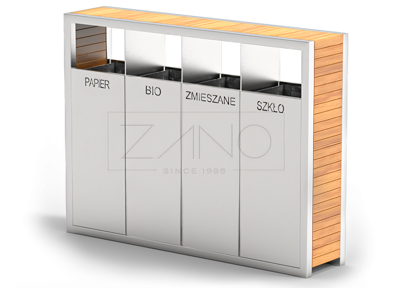 Papelera de reciclaje Pavo | 4 c&aacute;maras