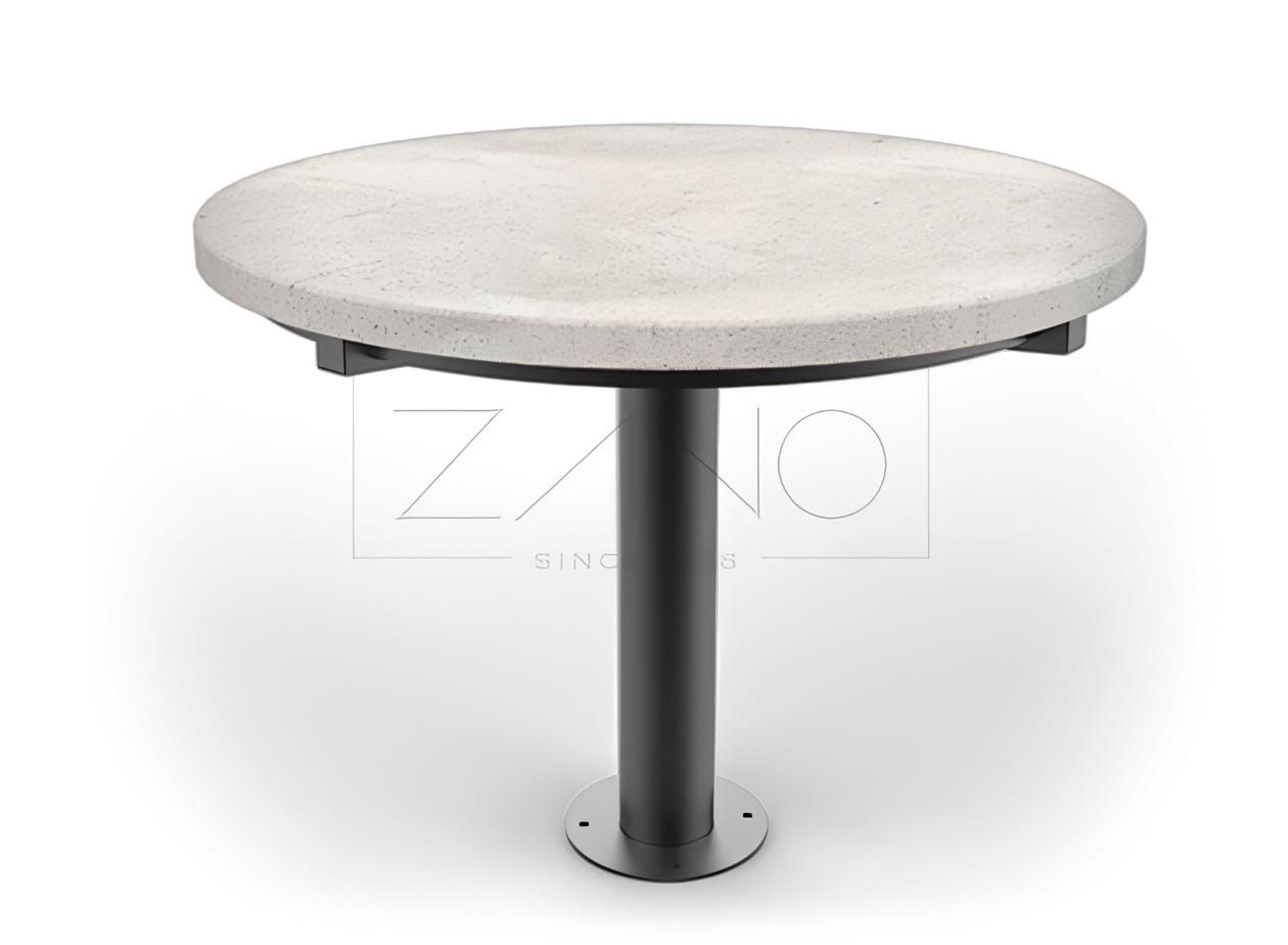 Mesa de ajedrez Amicus | Acero al carbono y tablero de hormig&oacute;n