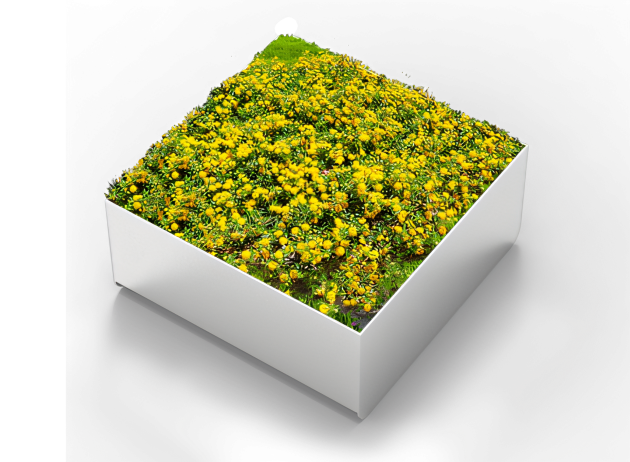 macetero Orbit de ZANO hecho de acero inoxidable