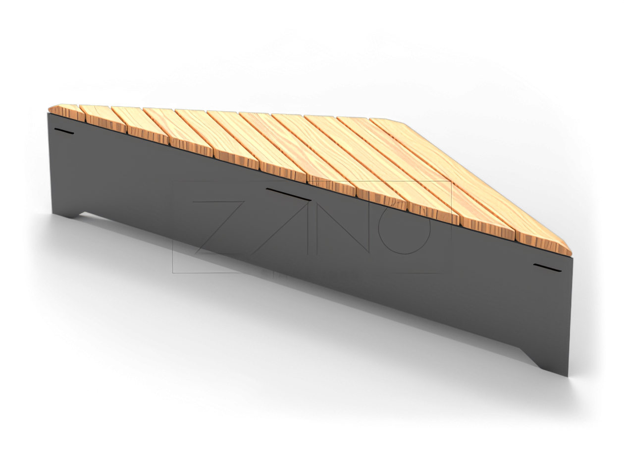 Banco moderno modular de acero