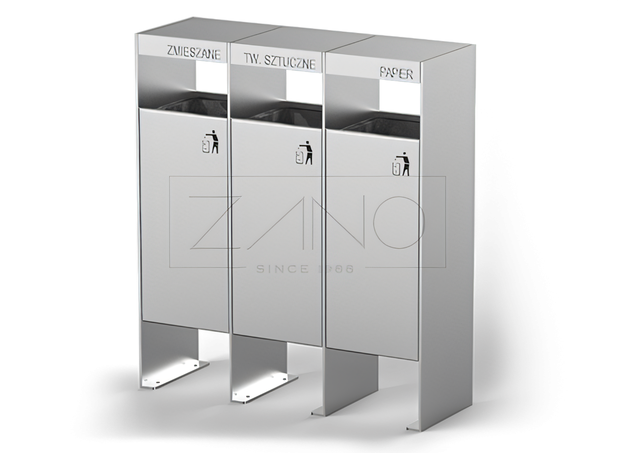 Contenedores de reciclaje de acero inoxidable