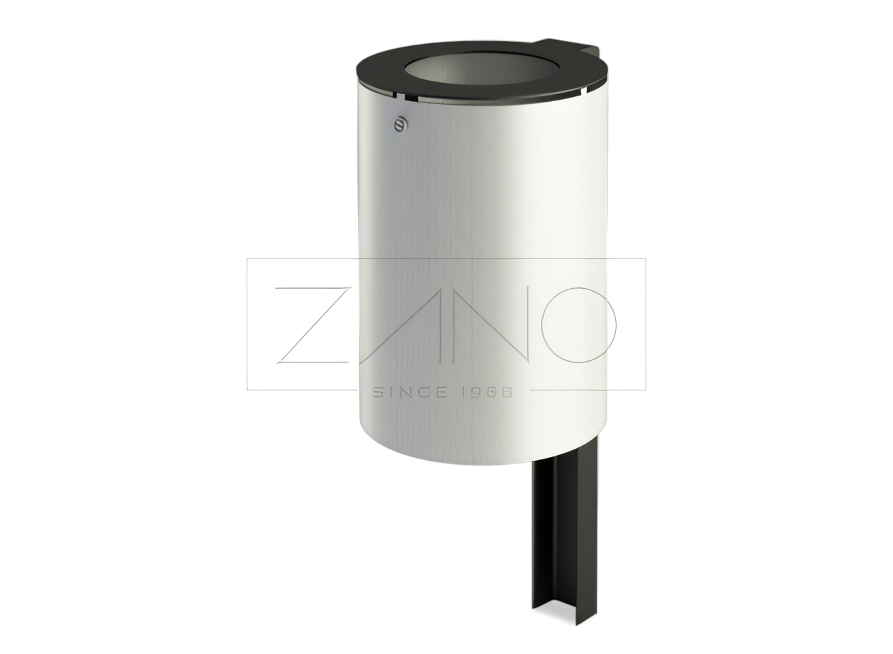 Papelera con cubo de acero