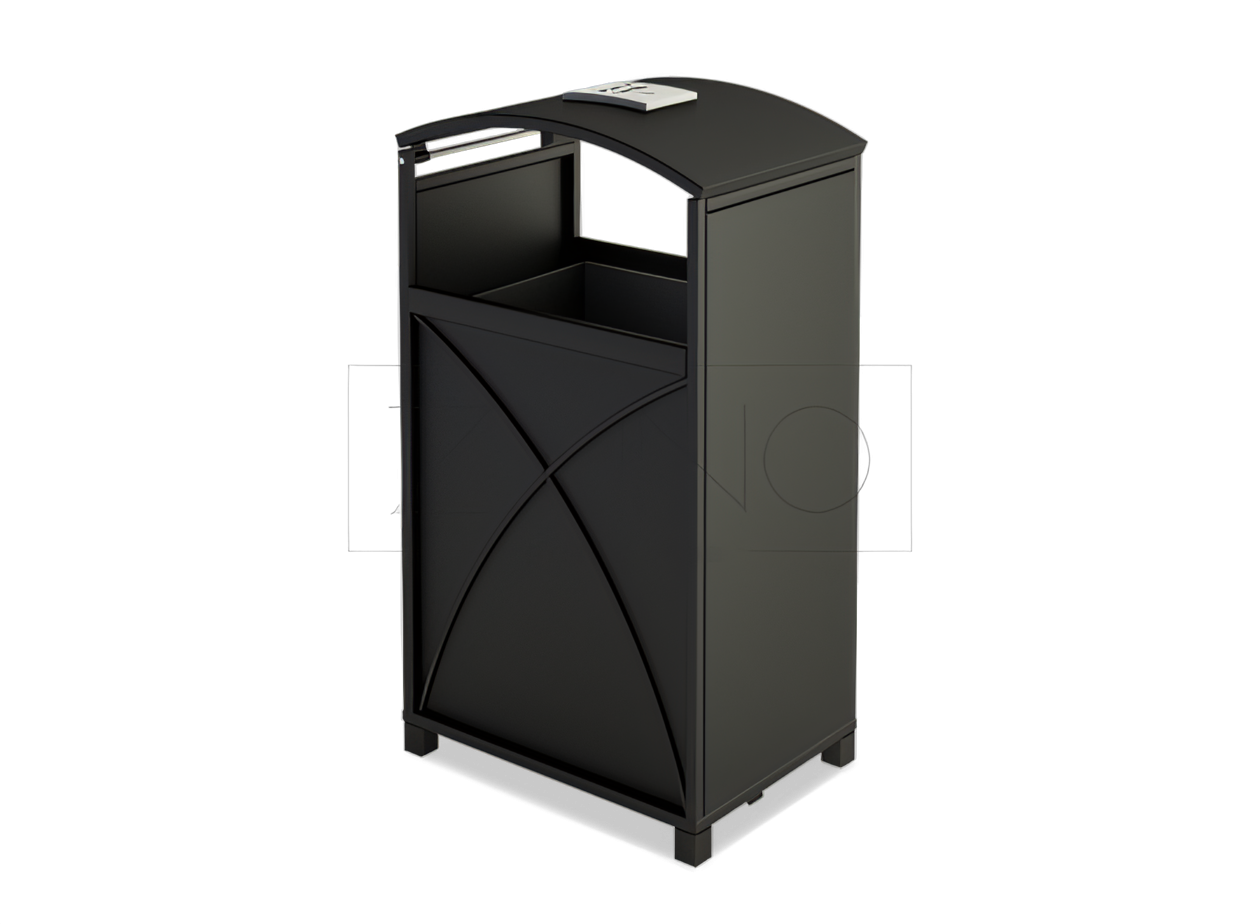 Papelera urbana con cenicero