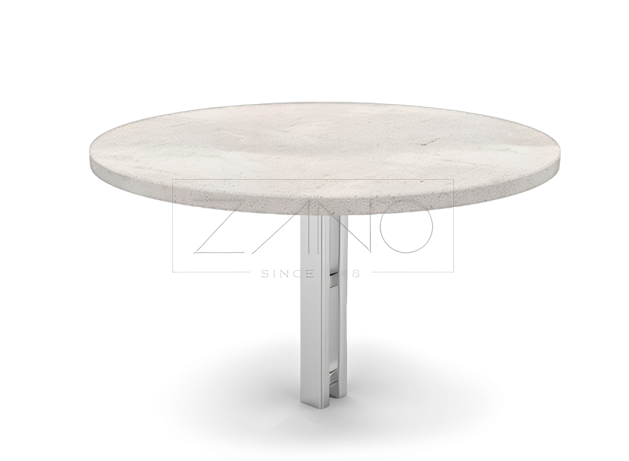 Mesa de ajedrez "Bus" 13.020.2 fabricada en acero inoxidable y tablero de hormig&oacute;n