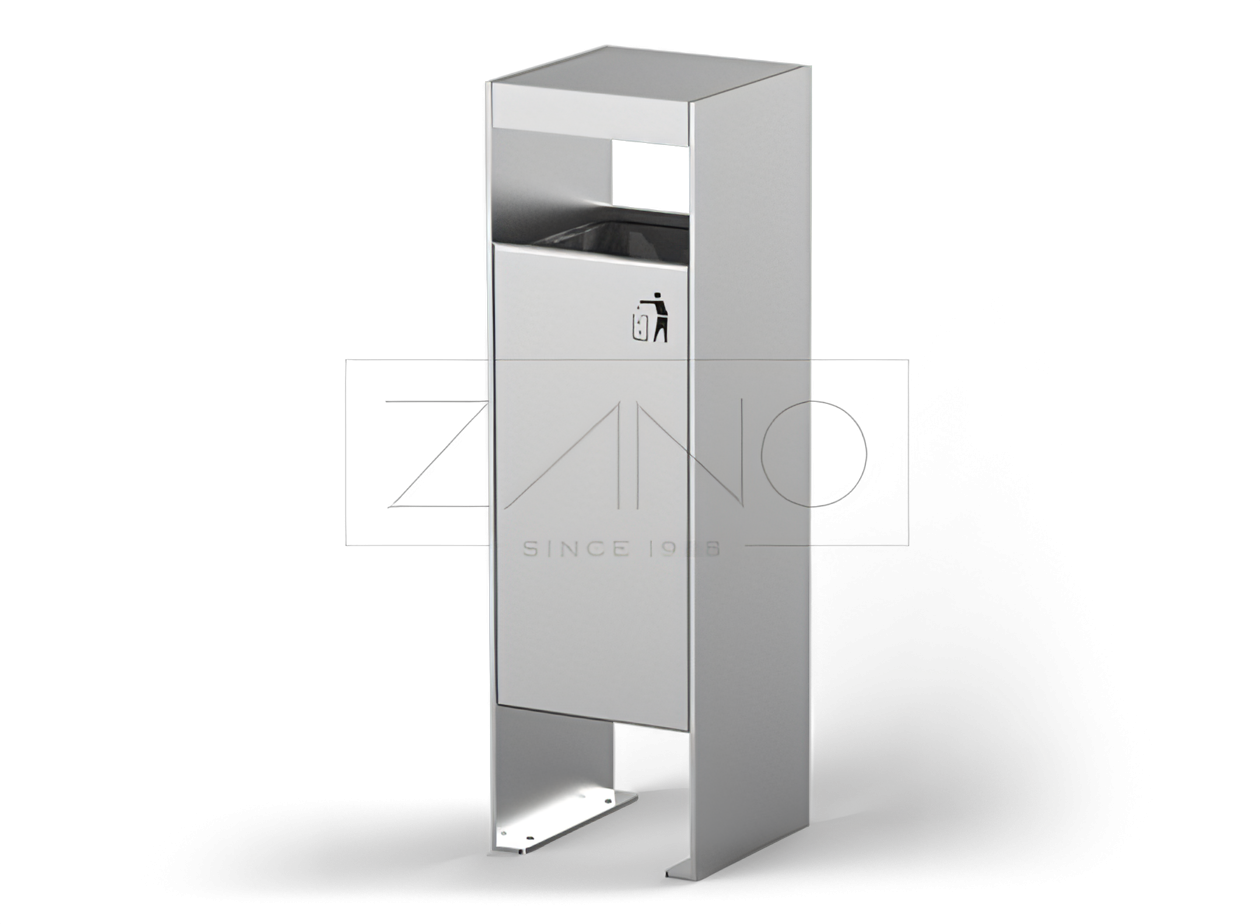 Papelera elegante de acero inoxidable