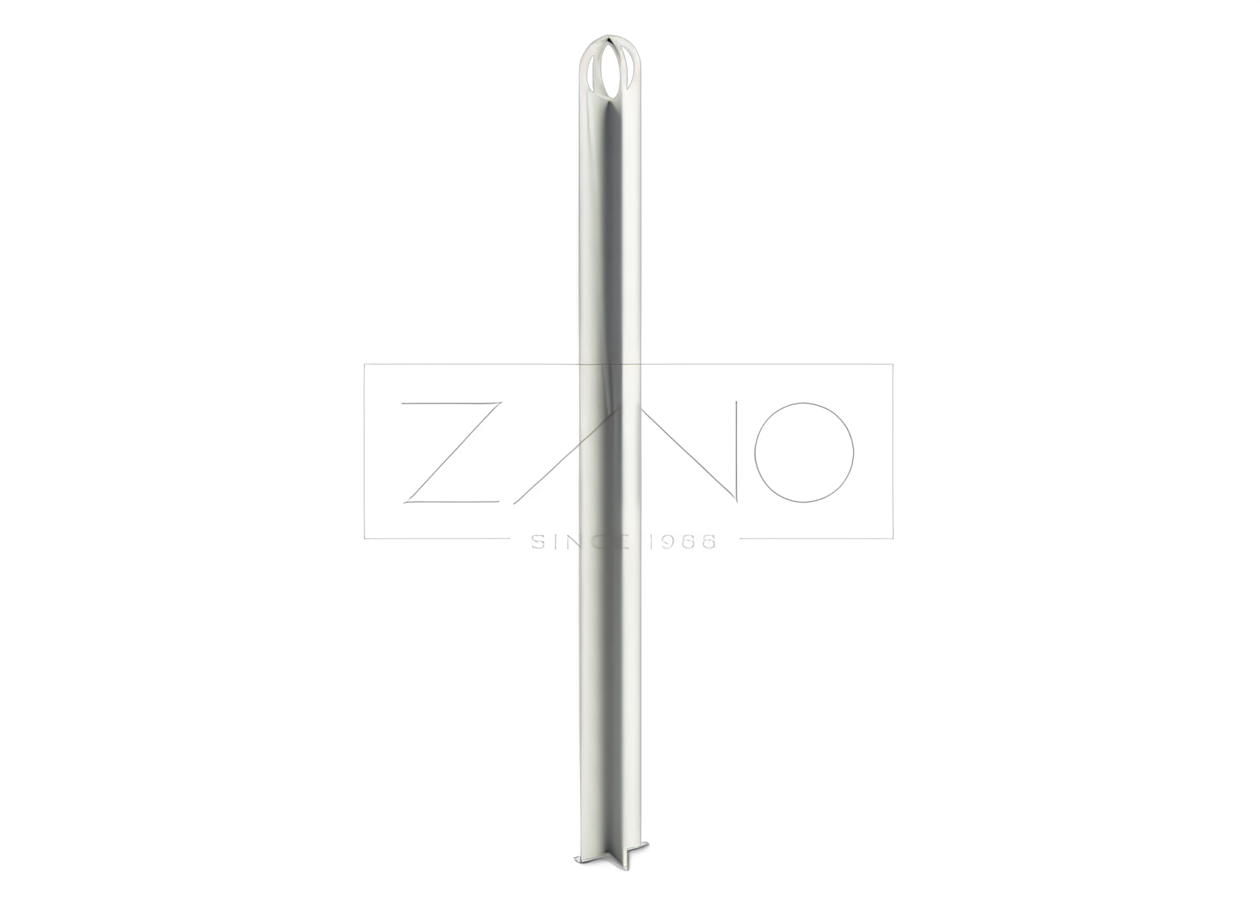 Postes de acero inoxidable para espacios modernos. postes de barra plana para protección de edificios