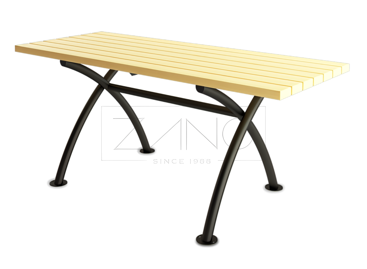 Elegante mesa de acero al carbono