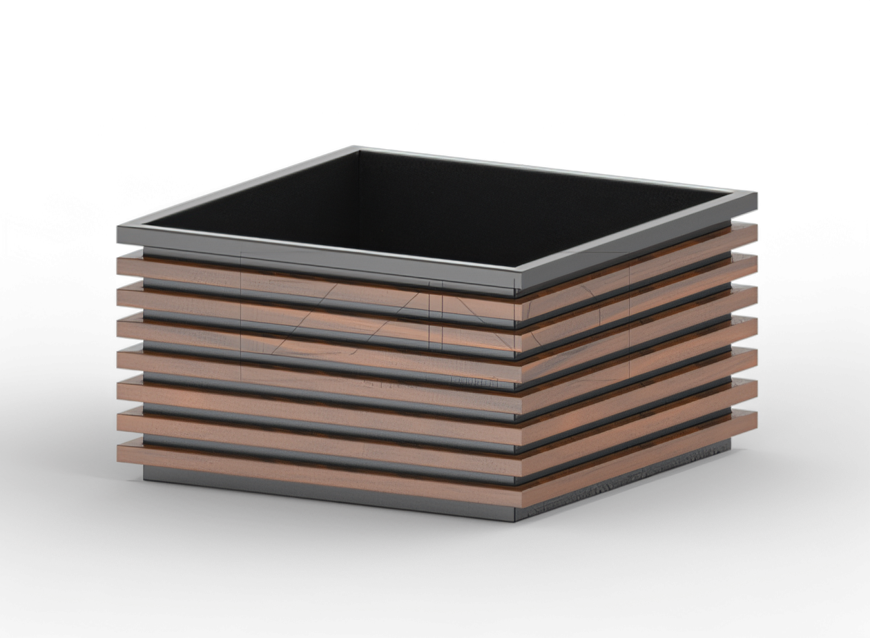 Macetero Block 06.042.XL acero al carbono
