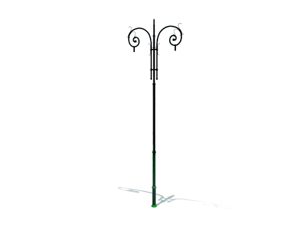 faroles de calle, parque y ciudad de acero