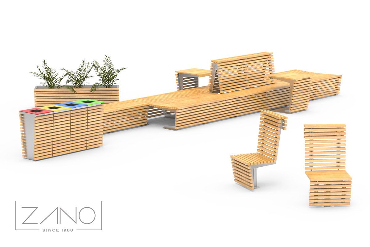 La línea de muebles Flash de ZANO Mobiliario Urbano