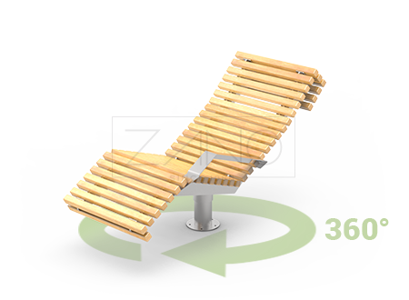 Moderna tumbona rotatoria para parque y ciudad